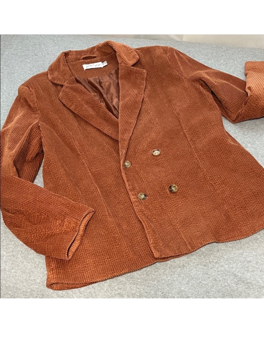 Womens Petal + Pup Corduroy Jacket Medium Double Breasted